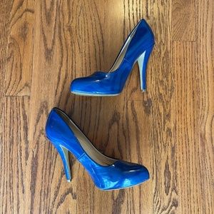 Royal Blue Patent Leather Audrey Brooke Heels